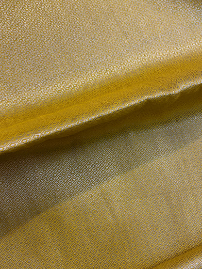 Yellow Pure Soft Silk Designer Banarasi Saree with Tilfi Butis by Shades Of Benares - banarasi - banarasi saree shop