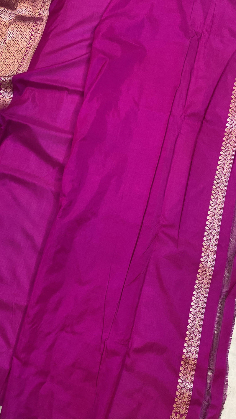 Handwoven Pink Pure Banarasi Silk Sari - Shades Of Benares