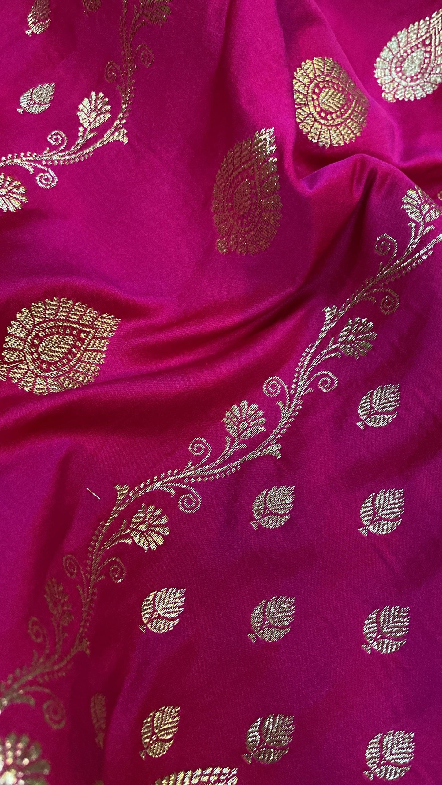 Handwoven Pink Banarasi Silk Sari by Shades Of Benares - banarasi - banarasi saree shop