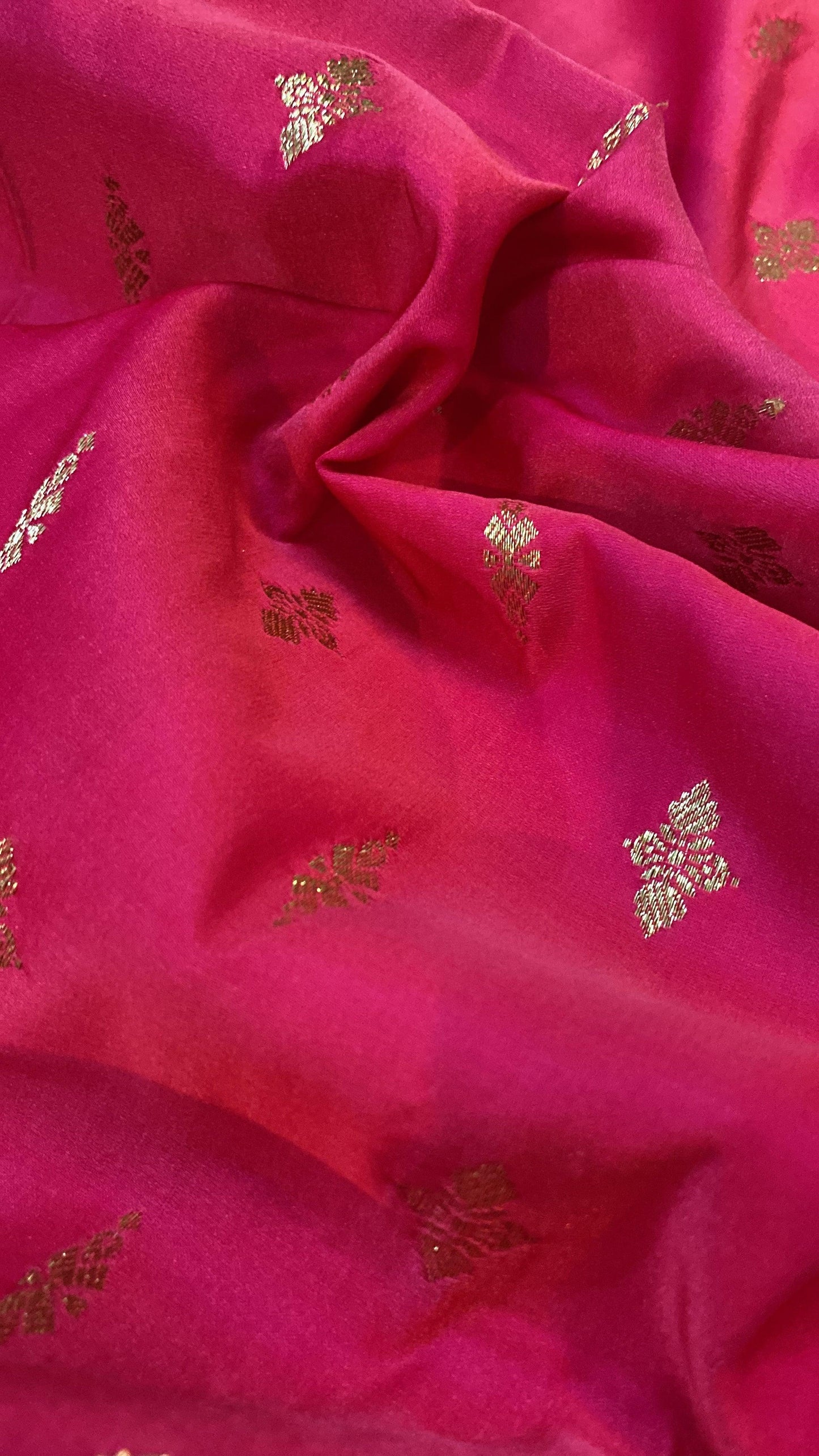 Handwoven Pink Banarasi Silk Sari by Shades Of Benares - banarasi - banarasi saree shop