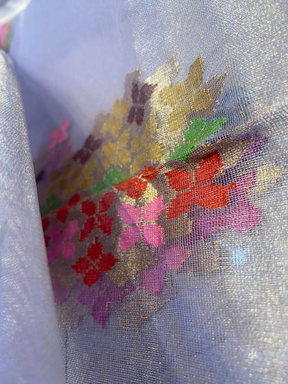 Purple Dream Tissue Silk Banarasi Saree with Kaadhwa Minakari by Shades Of Benares - banarasi - banarasi saree shop - banarasi saree manufacturers - banarasi saree wholesale - banaraasi sarees