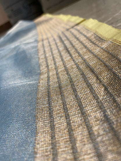 Light Blue Tissue Silk Banarasi Saree with Kadhwa Minakari Motifs by Shades Of Benares - banarasi - banarasi saree shop - banarasi saree manufacturers - banarasi saree wholesale - banaraasi sarees