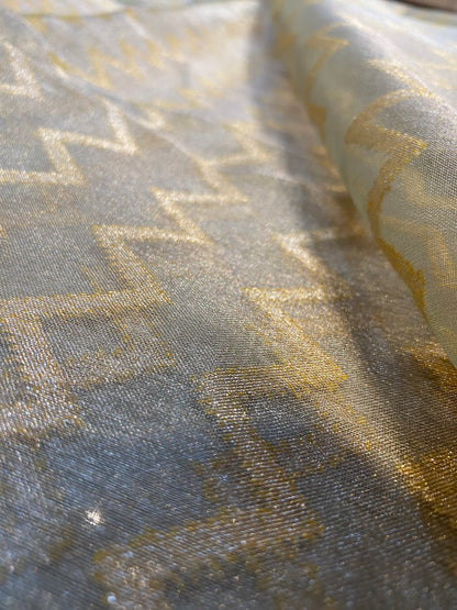 Light Grey Tissue Silk Banarasi Saree with Kadhwa Minakari & Zari Stripes by Shades Of Benares - banarasi - banarasi saree shop - banarasi saree manufacturers - banarasi saree wholesale - banaraasi sarees