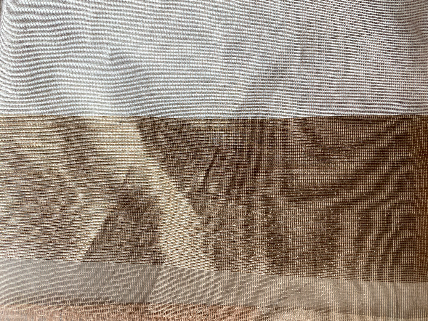 Peach Tissue Silk Banarasi Saree with Kadhwa Minakari in Temple Border by Shades Of Benares - banarasi - banarasi saree shop - banarasi saree manufacturers - banarasi saree wholesale - banaraasi sarees