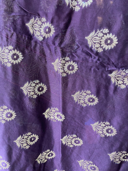 Deep Wine Handloom Pure Chanderi Silk Banarasi Saree With Gold Zari Butis by Shades Of Banaras - banarasi - banarasi saree shop - banarasi saree manufacturers - banarasi saree wholesale - banaraasi sarees