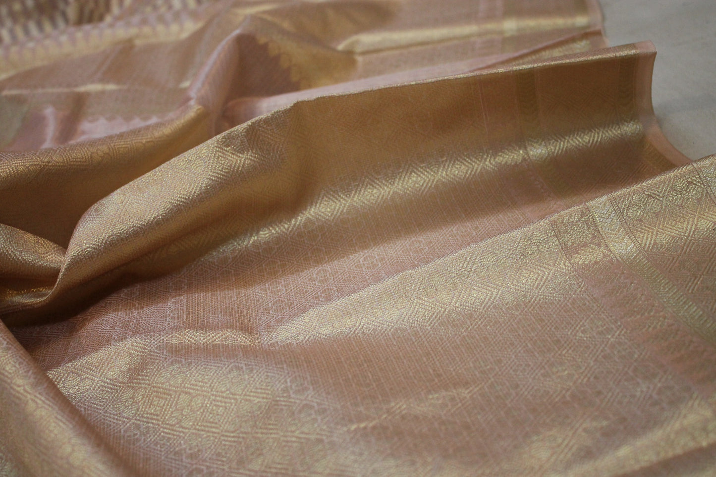 Luxurious Pink Pure Tissue Silk Sari: Elevate Your Style by Shades Of Benares - banarasi - banarasi saree shop