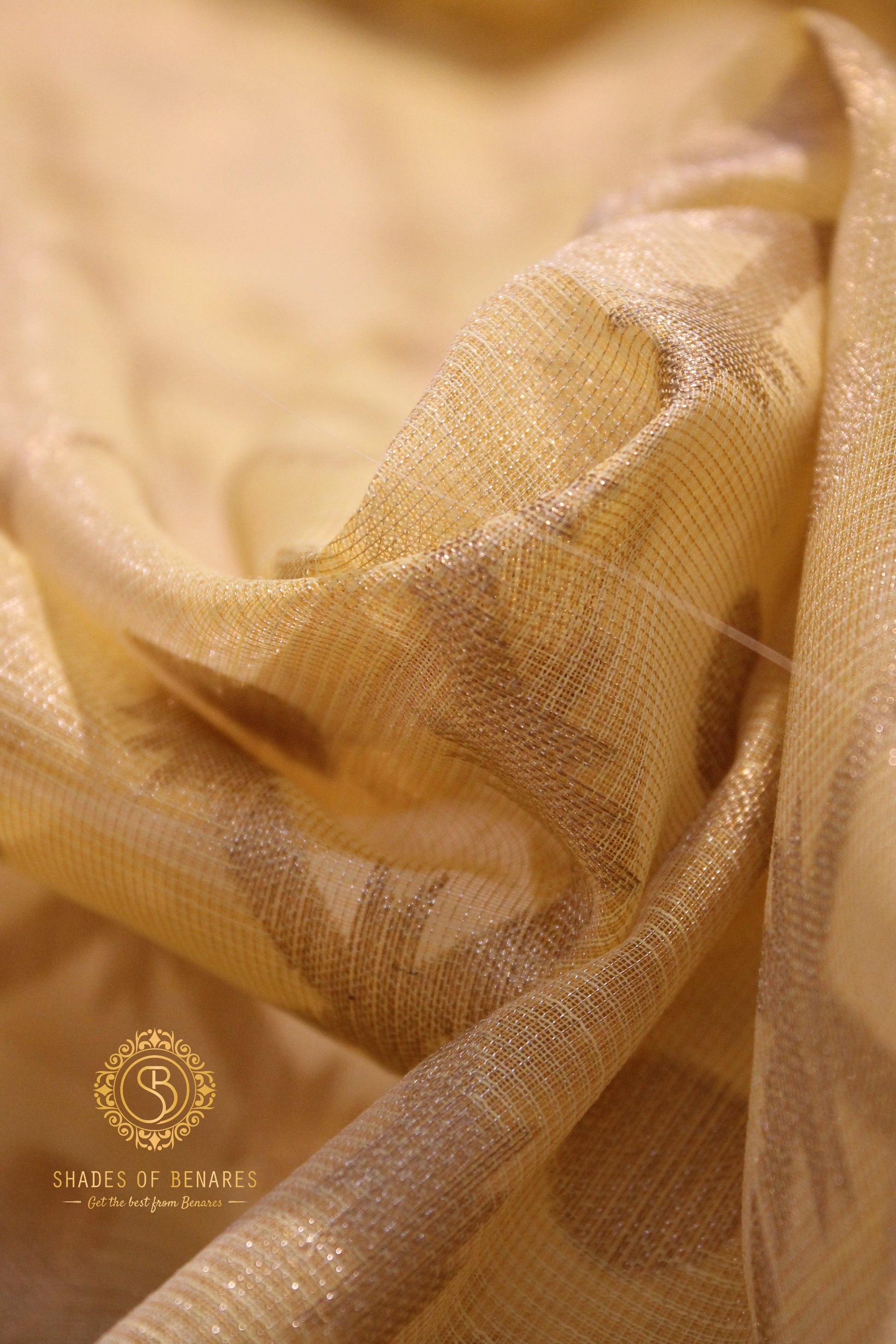 Radiant Yellow Tissue Silk Saree by Shades Of Benares - banarasi - banarasi saree shop