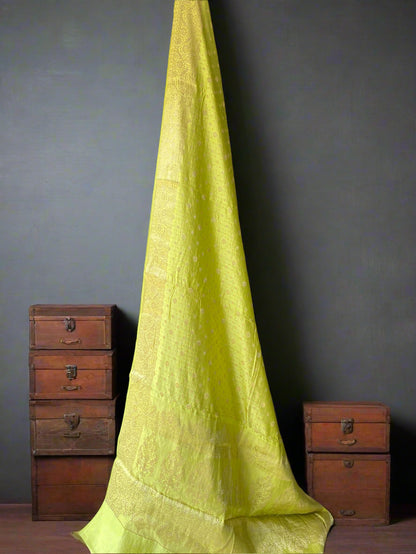 Mint Green Pure Chiniya Moonga Silk Handloom Banarasi Saree by Shades Of Banaras - banarasi - banarasi saree shop - banarasi saree manufacturers - banarasi saree wholesale - banaraasi sarees