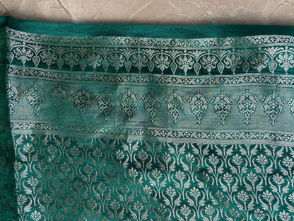 Sea Green Pure Chiniya Moonga Silk Handloom Banarasi Saree by Shades Of Banaras - banarasi - banarasi saree shop - banarasi saree manufacturers - banarasi saree wholesale - banaraasi sarees