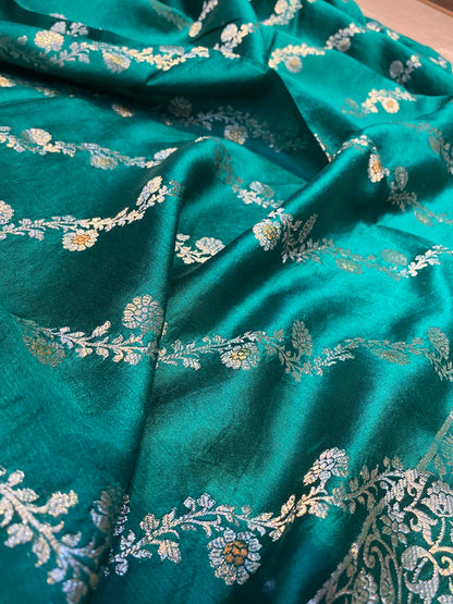 Sea Green Pure Chiniya Moonga Silk Handloom Banarasi Saree by Shades Of Banaras - banarasi - banarasi saree shop - banarasi saree manufacturers - banarasi saree wholesale - banaraasi sarees