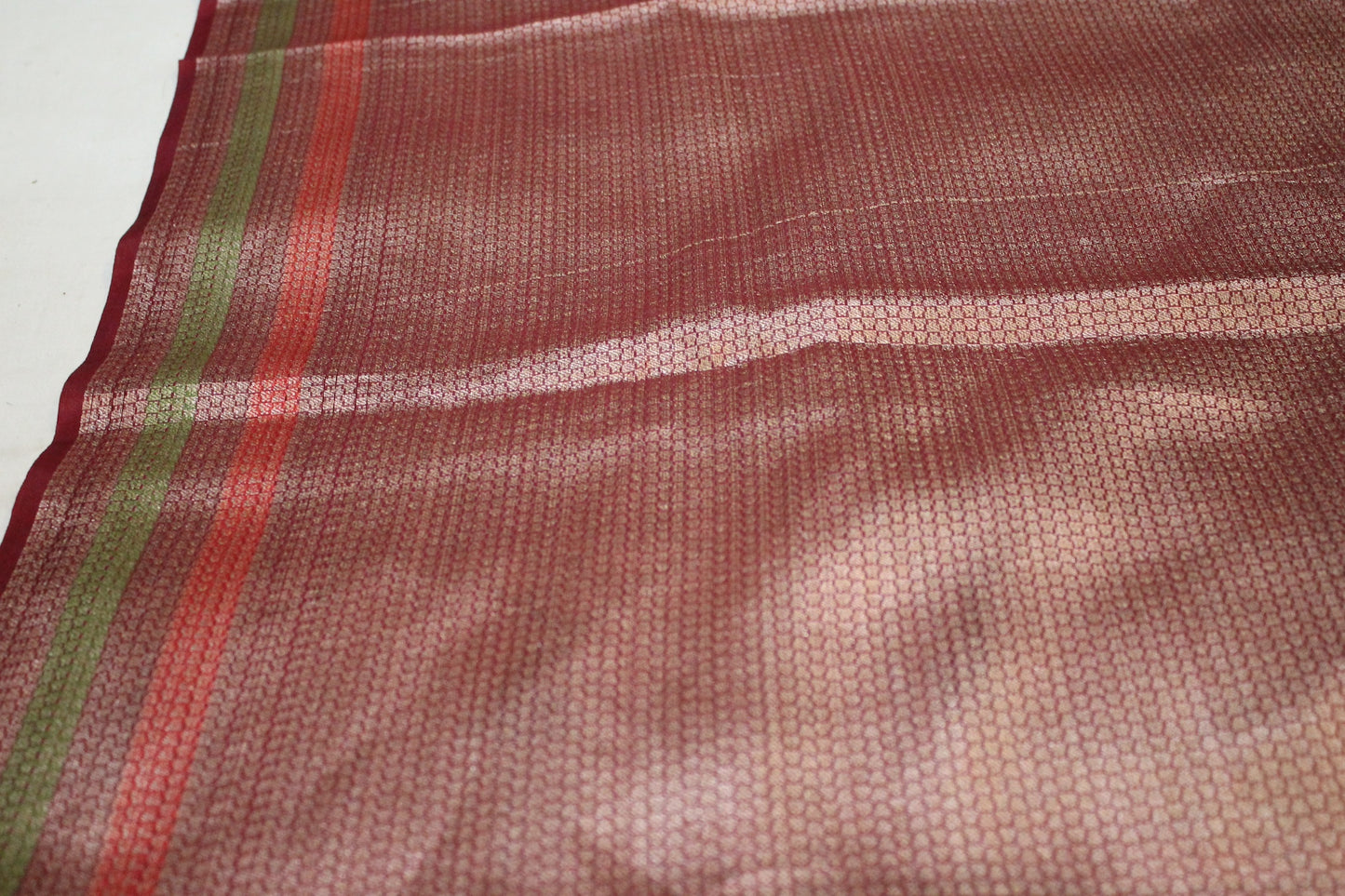 Majestic Maroon Kora Organza Handloom Banarasi Saree by Shades Of Benares - banarasi - banarasi saree shop