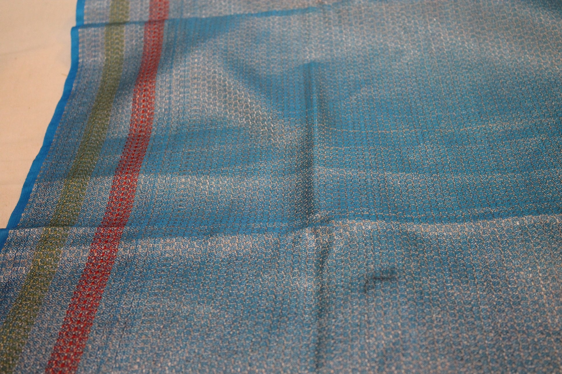 Fine Blue Kora Organza Handloom Banarasi Saree - Limited Edition by Shades Of Benares - banarasi - banarasi saree shop