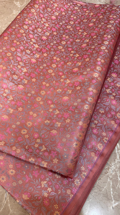 Blush Royale Couture Tanchui Brocade — Pure Silk Banaras Dress Material (By Meter) by Shades Of Banaras - banarasi - banarasi saree shop - banarasi saree manufacturers - banarasi saree wholesale - banaraasi sarees - banarasi sari - banarasi saris - silk saree - silk sari - wedding saree - wedding sari - designer sari - wedding collection - gifting