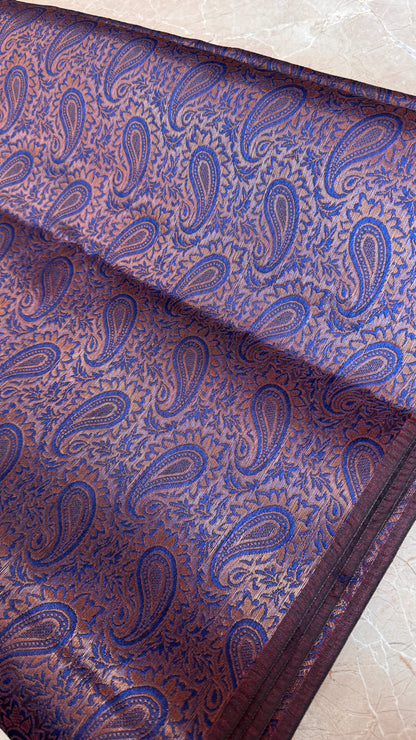 Royal Amethyst Couture: Pure Silk Tanchui Brocade (By Meter) by Shades Of Banaras - banarasi - banarasi saree shop - banarasi saree manufacturers - banarasi saree wholesale - banaraasi sarees - banarasi sari - banarasi saris