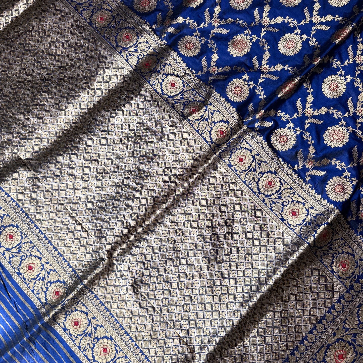Royal Blue Minakari Jaal Couture Banarasi Saree – Pure Silk Luxe by Shades Of Banaras - banarasi - banarasi saree shop - banarasi saree manufacturers - banarasi saree wholesale - banaraasi sarees - banarasi sari - banarasi saris