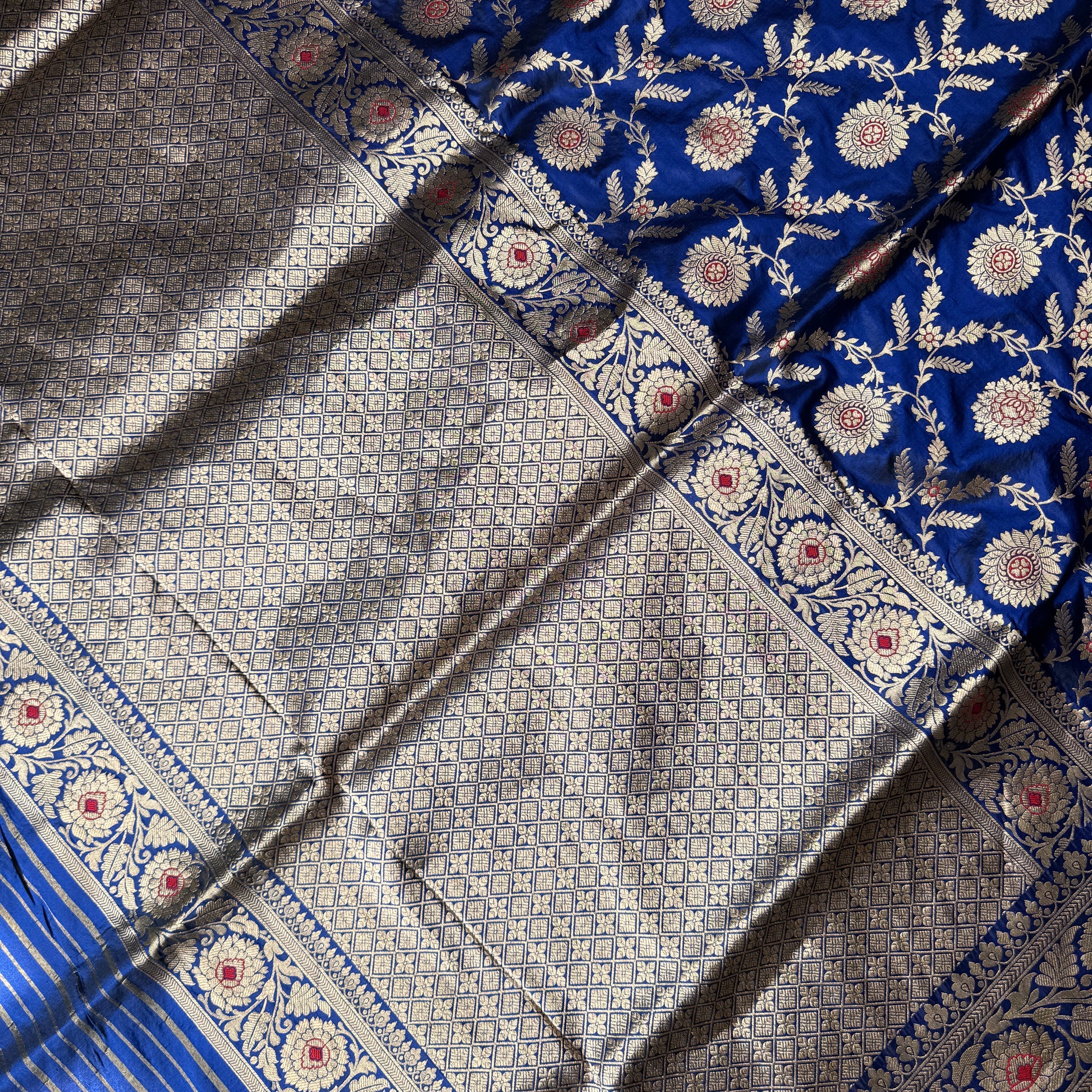 Royal Blue Minakari Jaal Couture Banarasi Saree – Pure Silk Luxe by Shades Of Banaras - banarasi - banarasi saree shop - banarasi saree manufacturers - banarasi saree wholesale - banaraasi sarees - banarasi sari - banarasi saris
