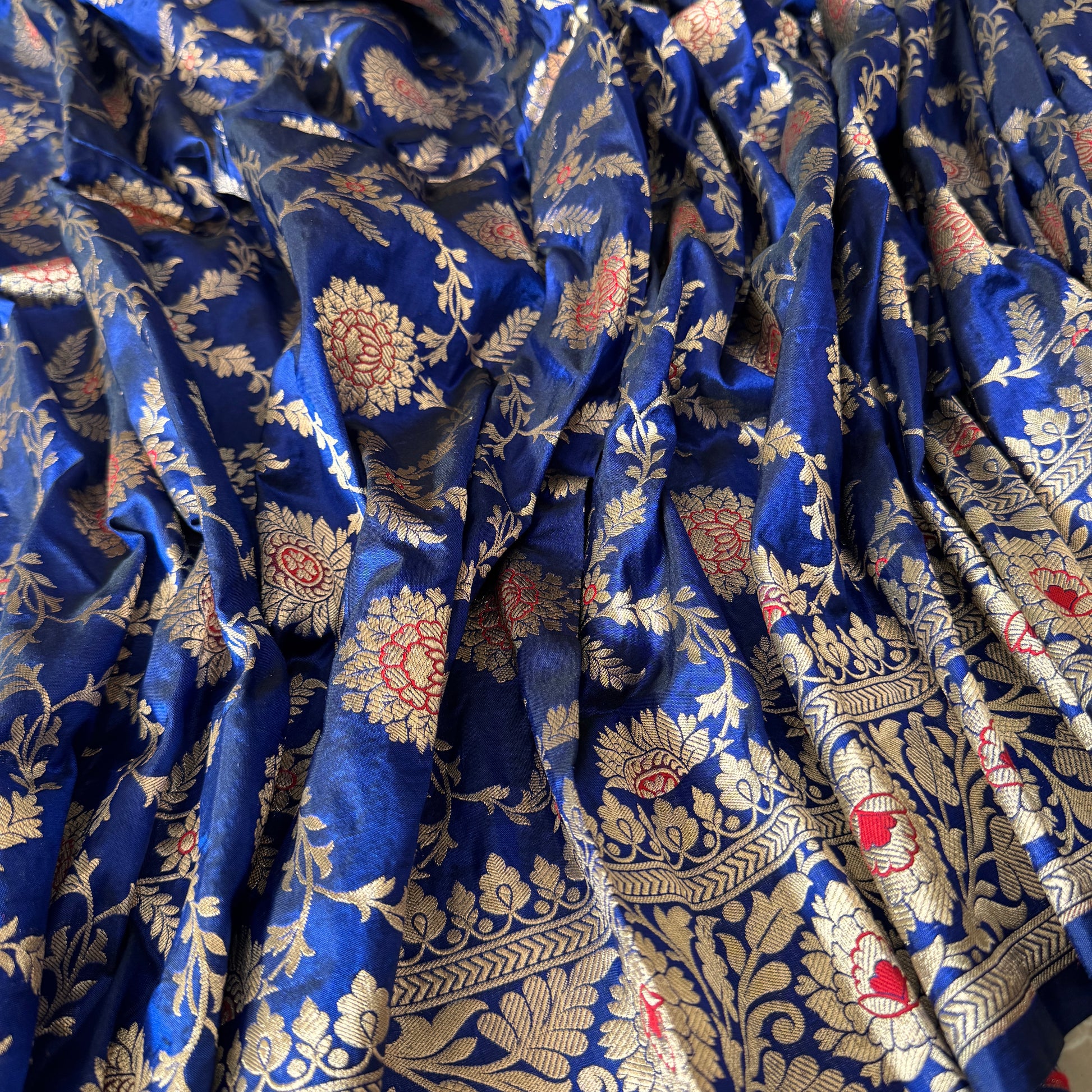 Royal Blue Minakari Jaal Couture Banarasi Saree – Pure Silk Luxe by Shades Of Banaras - banarasi - banarasi saree shop - banarasi saree manufacturers - banarasi saree wholesale - banaraasi sarees - banarasi sari - banarasi saris