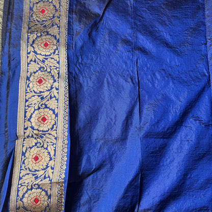 Royal Blue Minakari Jaal Couture Banarasi Saree – Pure Silk Luxe by Shades Of Banaras - banarasi - banarasi saree shop - banarasi saree manufacturers - banarasi saree wholesale - banaraasi sarees - banarasi sari - banarasi saris