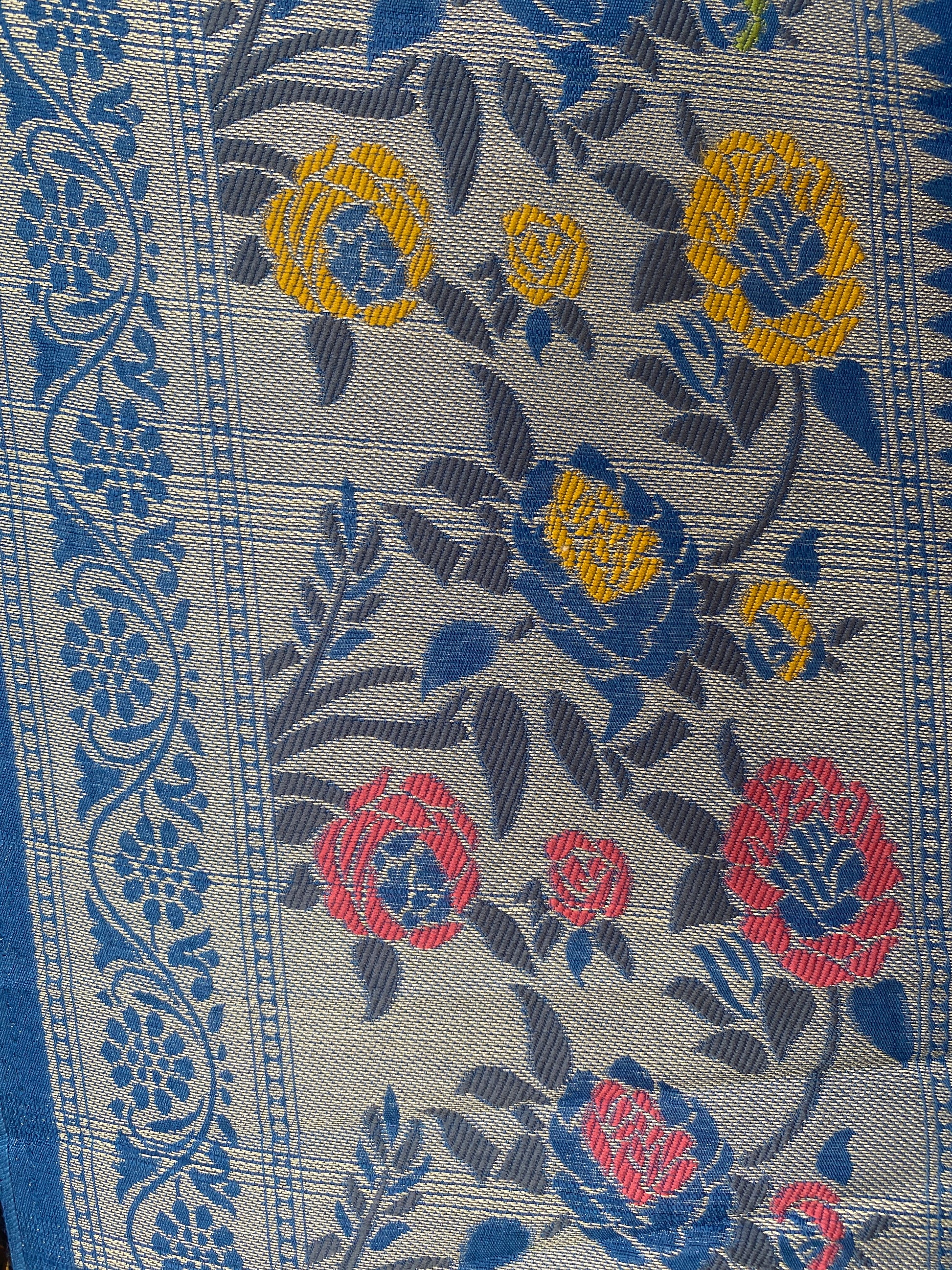 The Azure Art: Blue Pure Tussar Silk Banarasi Saree by Shades Of Banaras - banarasi - banarasi saree shop - banarasi saree manufacturers - banarasi saree wholesale - banaraasi sarees