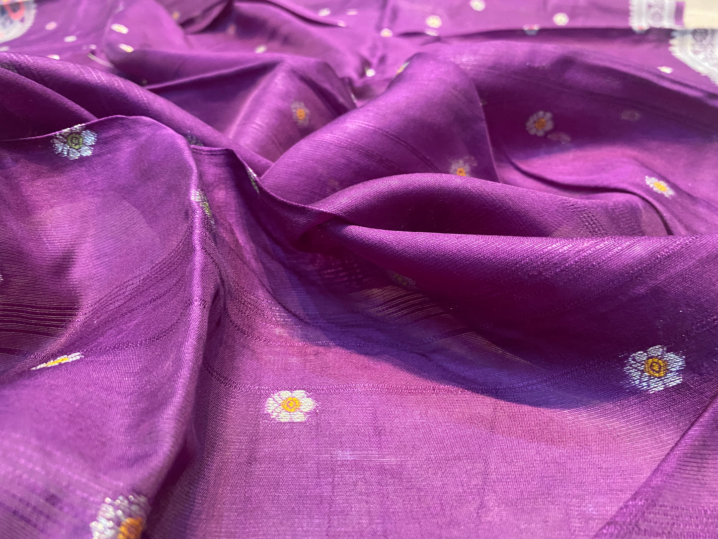 The Magenta Dream: Pure Tussar Silk Banarasi Saree with Paithani Border by Shades Of Banaras - banarasi - banarasi saree shop - banarasi saree manufacturers - banarasi saree wholesale - banaraasi sarees