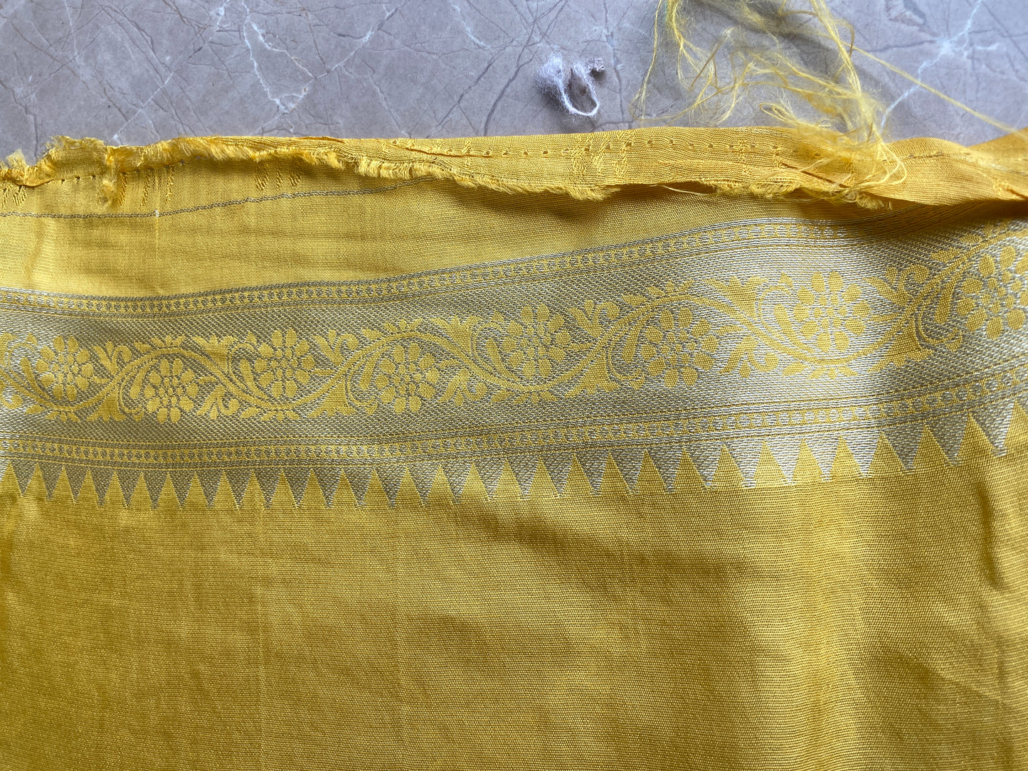 The Golden Sunlight: Yellow Pure Tussar Silk Banarasi Saree by Shades Of Banaras - banarasi - banarasi saree shop - banarasi saree manufacturers - banarasi saree wholesale - banaraasi sarees