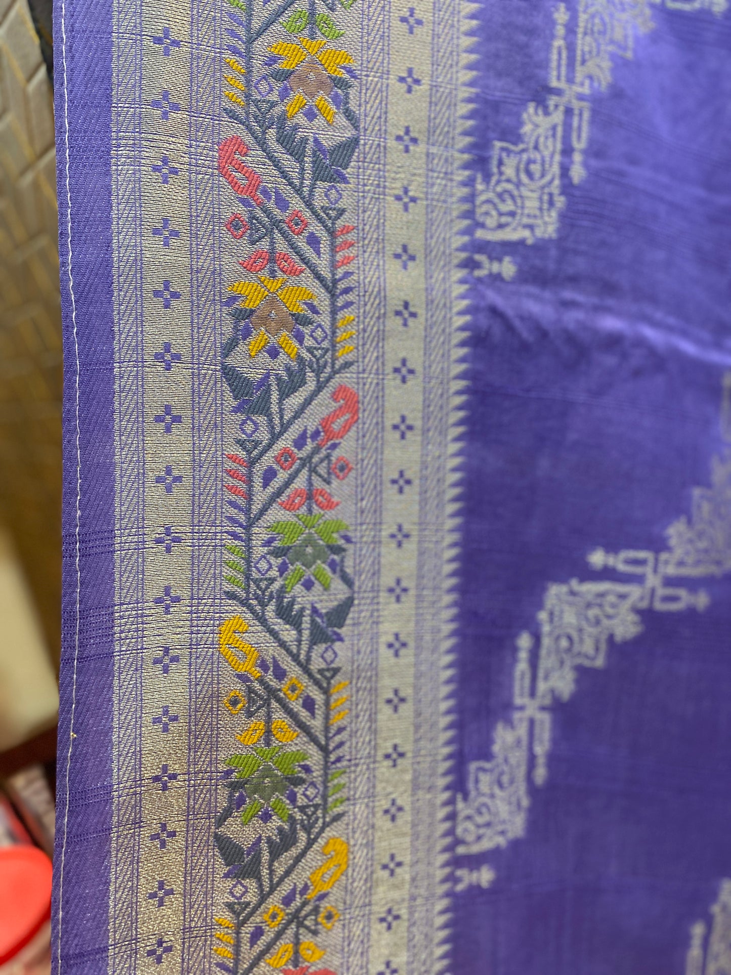 The Lavender Dream: Tussar Silk Saree with Paithani Border by Shades Of Banaras - banarasi - banarasi saree shop - banarasi saree manufacturers - banarasi saree wholesale - banaraasi sarees