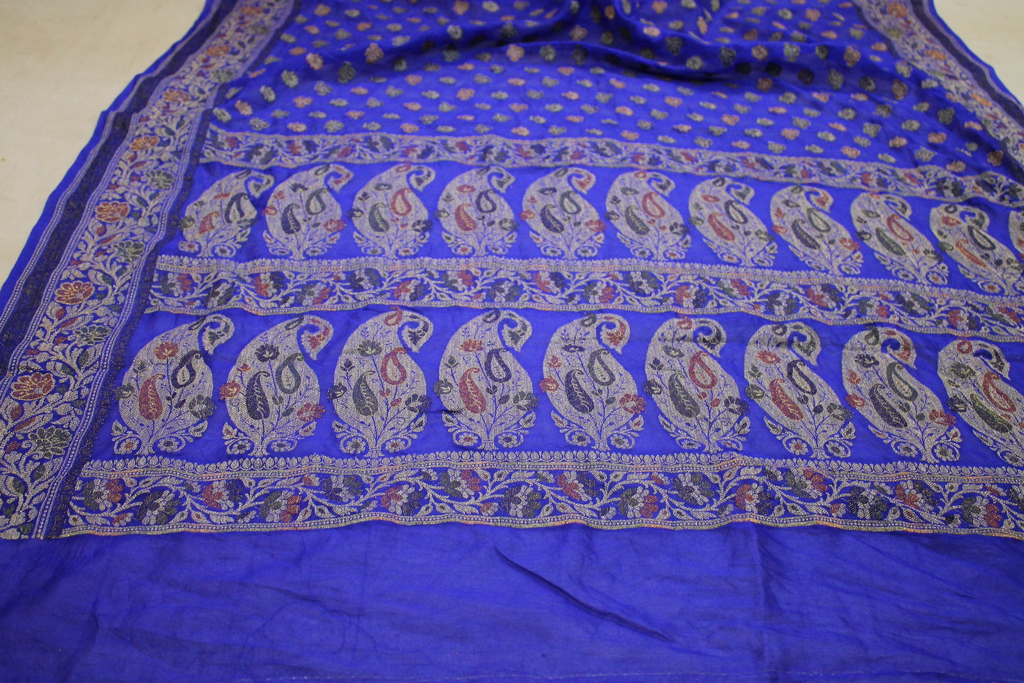 Cool Breeze: Blue Tilfi Weave Georgette Banarasi Saree by Shades Of Benares - banarasi - banarasi saree shop