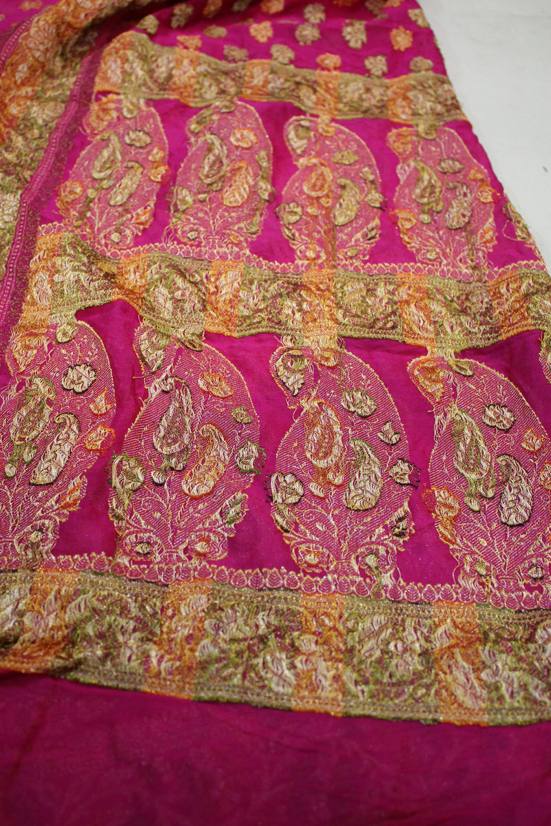 Vibrant Charm: Hot Pink Tilfi Weave Georgette Banarasi Saree by Shades Of Benares - banarasi - banarasi saree shop