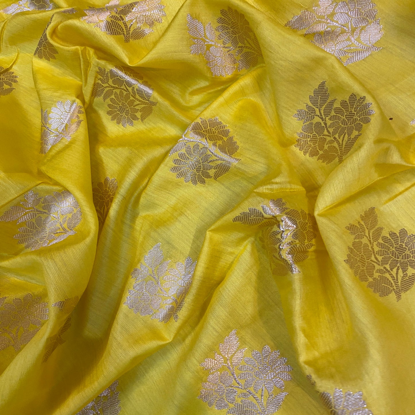 Vibrant Yellow Handloom Banarasi Silk Saree by Shades Of Benares - banarasi - banarasi saree shop