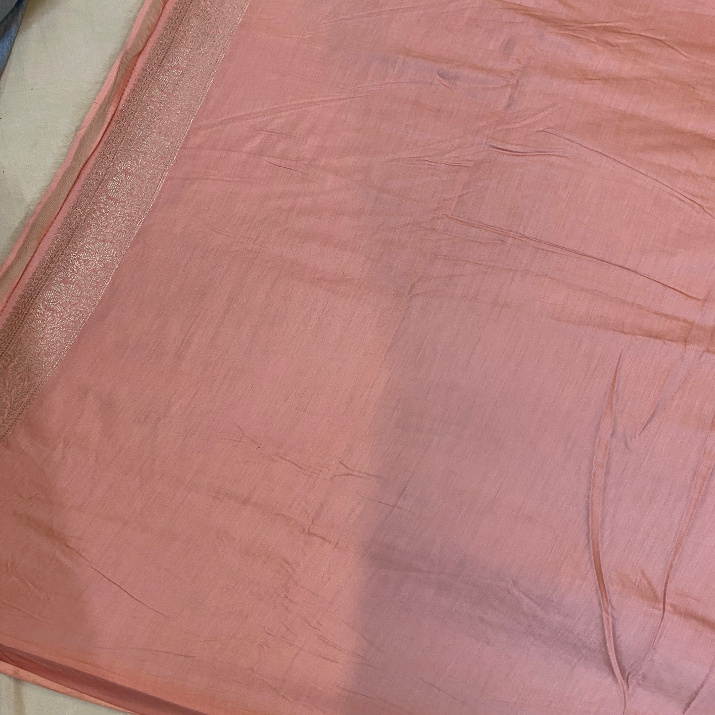 Delicate Baby Pink Handloom Banarasi Silk Sari by Shades Of Benares - banarasi - banarasi saree shop