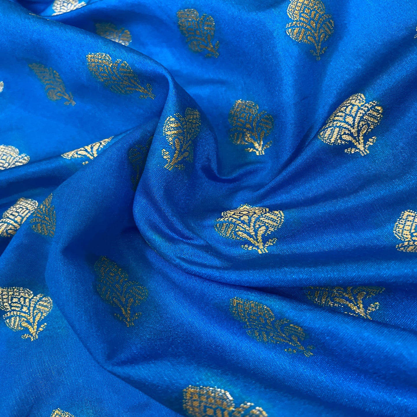 Blue Handloom Crepe Banarasi Silk Sari by Shades Of Benares - banarasi - banarasi saree shop