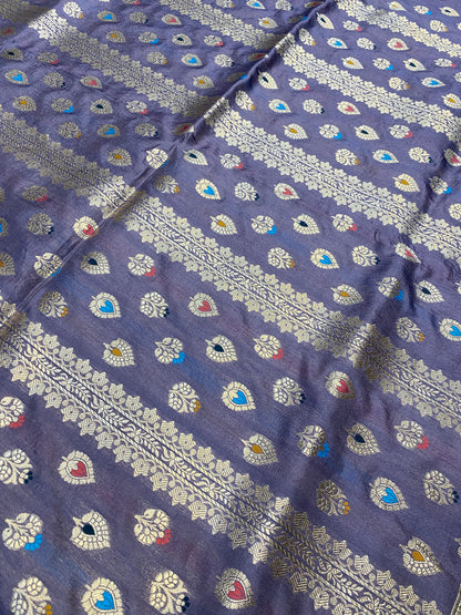 Mystic Mauve – Pure Silk Handloom Banarasi Saree by Shades Of Banaras - banarasi - banarasi saree shop - banarasi saree manufacturers - banarasi saree wholesale - banaraasi sarees