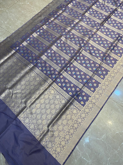 Mystic Mauve – Pure Silk Handloom Banarasi Saree by Shades Of Banaras - banarasi - banarasi saree shop - banarasi saree manufacturers - banarasi saree wholesale - banaraasi sarees