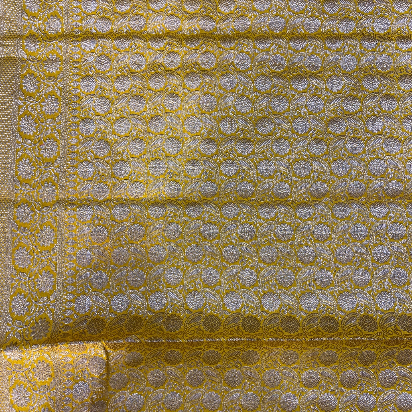Festive Yellow Pure Cotton Silk Banarasi Saree by Shades Of Banaras - banarasi - banarasi saree shop - banarasi saree manufacturers - banarasi saree wholesale - banaraasi sarees