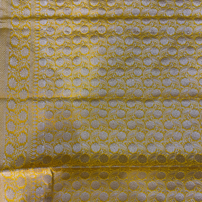 Festive Yellow Pure Cotton Silk Banarasi Saree by Shades Of Banaras - banarasi - banarasi saree shop - banarasi saree manufacturers - banarasi saree wholesale - banaraasi sarees