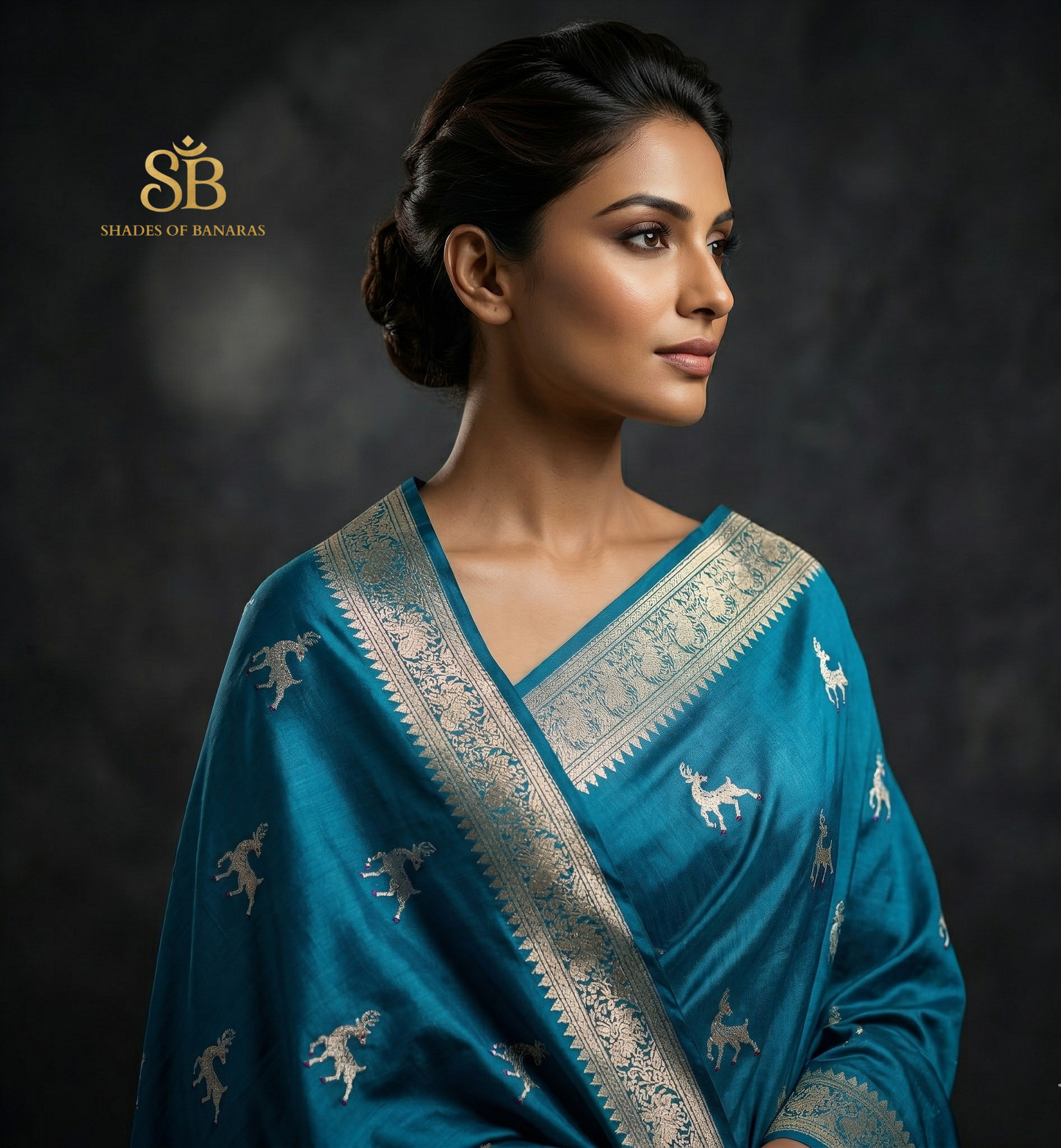 The Blue Royale: Pure Silk Kadwa Shikaargaah Banarasi Saree by Shades Of Banaras - banarasi - banarasi saree shop - banarasi saree manufacturers - banarasi saree wholesale - banaraasi sarees - banarasi sari - banarasi saris - silk saree - silk sari - wedding saree - wedding sari - designer sari - wedding collection - gifting