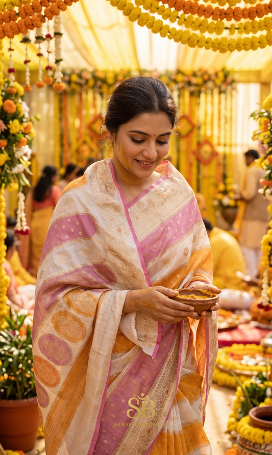 Rangkaat Handwoven Pure Cotton Banarasi Saree
