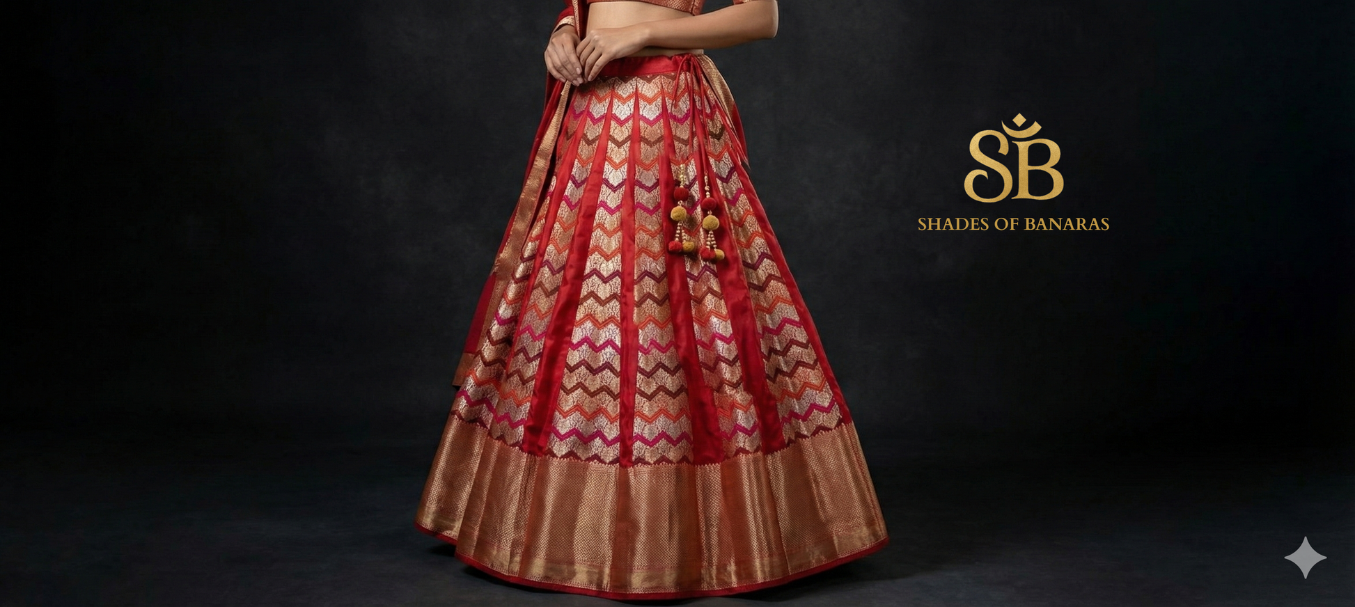 Crimson Rangkaat Luxe Couture Banarasi Lehenga — Bridal Royal Edit by Shades Of Banaras - banarasi - banarasi saree shop - banarasi saree manufacturers - banarasi saree wholesale - banaraasi sarees