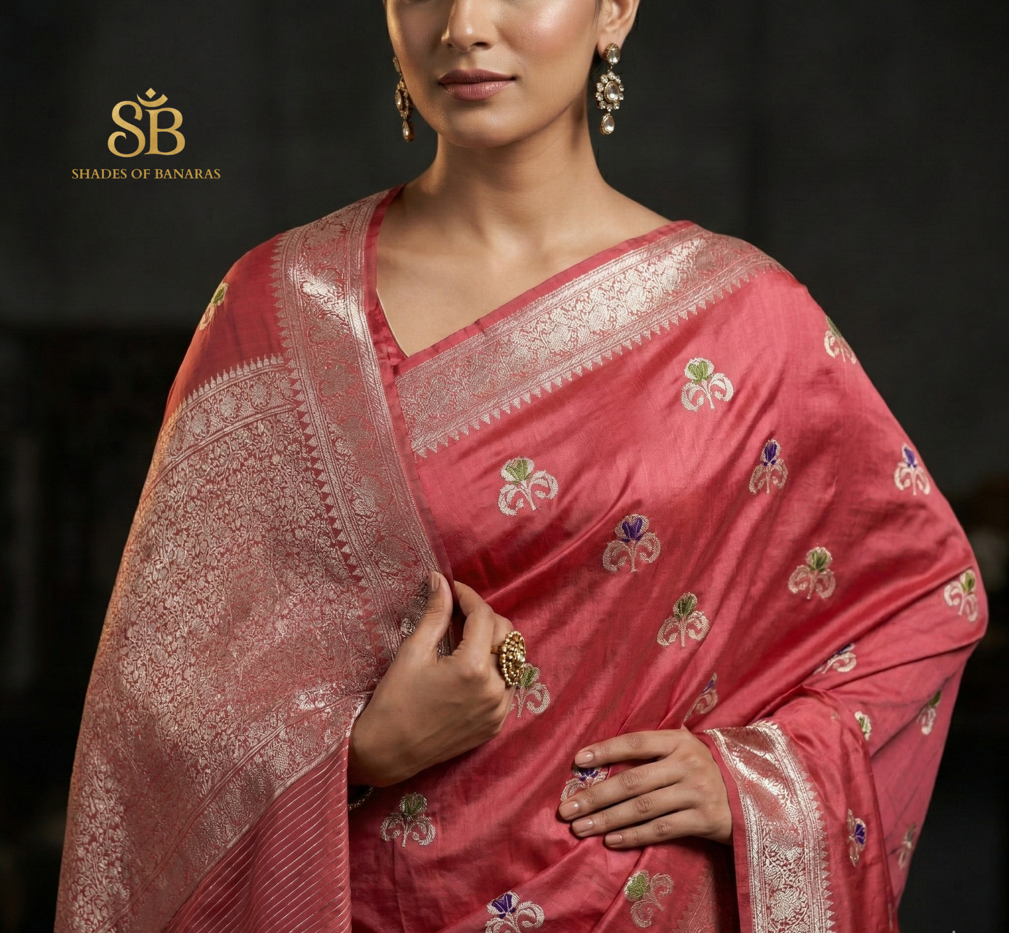 Pink Pure Silk Handloom Kadhua Minakari Banarasi Saree by Shades Of Banaras - banarasi - banarasi saree shop - banarasi saree manufacturers - banarasi saree wholesale - banaraasi sarees - banarasi sari - banarasi saris