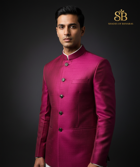 Blush Majesty: Pure Raw Silk Heritage Fabric (By Meter) by Shades Of Banaras - banarasi - banarasi saree shop - banarasi saree manufacturers - banarasi saree wholesale - banaraasi sarees - banarasi sari - banarasi saris