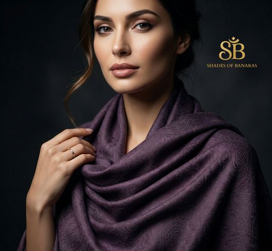 Imperial Vintage: Pure Pashmina Handwoven Luxe Scarf