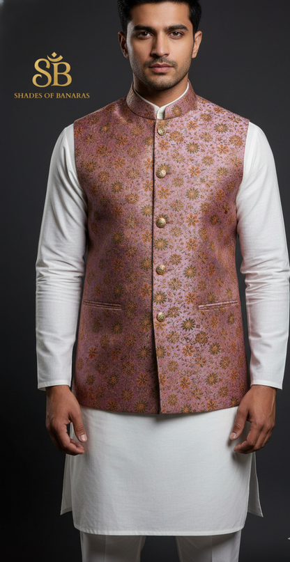 Mauve Noir Couture: Pure Silk Tanchui Brocade (By Meter) by Shades Of Banaras - banarasi - banarasi saree shop - banarasi saree manufacturers - banarasi saree wholesale - banaraasi sarees - banarasi sari - banarasi saris