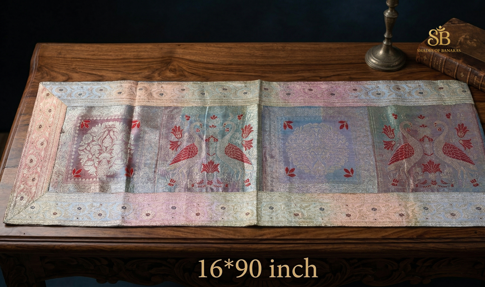 Grand Estate Collection: Brocade Couture Table Majesty by Shades Of Banaras - banarasi - banarasi saree shop - banarasi saree manufacturers - banarasi saree wholesale - banaraasi sarees - banarasi sari - banarasi saris - silk saree - silk sari - wedding saree - wedding sari - designer sari - wedding collection - gifting