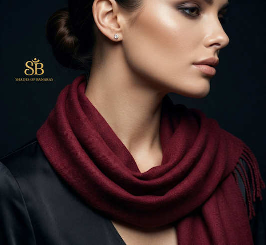 Imperial Maroon Luxe Pashmina Scarf
