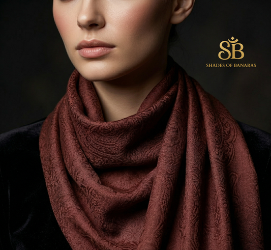 Antique Earth: Pure Pashmina Handwoven Luxe Scarf