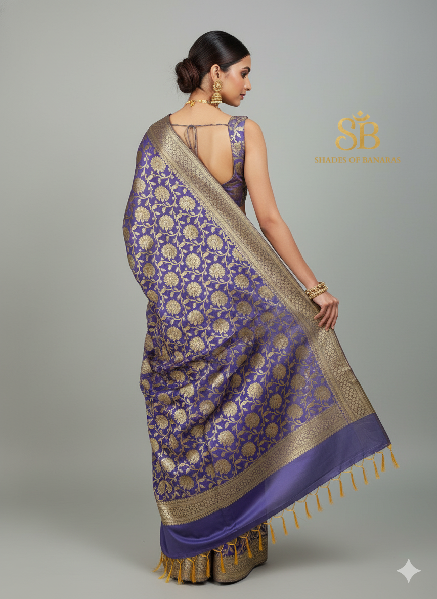 Light Purple Katan Soft Silk Banarasi Dupatta – All Over Jaal Weave by Shades Of Banaras - banarasi - banarasi saree shop - banarasi saree manufacturers - banarasi saree wholesale - banaraasi sarees