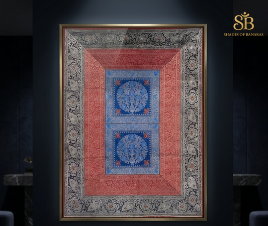 Renaissance Silk: Hand-Woven Banarasi Couture Wallhanging by Shades Of Banaras - banarasi - banarasi saree shop - banarasi saree manufacturers - banarasi saree wholesale - banaraasi sarees - banarasi sari - banarasi saris - silk saree - silk sari - wedding saree - wedding sari - designer sari - wedding collection - gifting