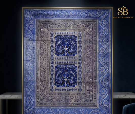 The Sovereign Silk: Pure Banarasi Hand-Woven Luxe Tapestry by Shades Of Banaras - banarasi - banarasi saree shop - banarasi saree manufacturers - banarasi saree wholesale - banaraasi sarees - banarasi sari - banarasi saris - silk saree - silk sari - wedding saree - wedding sari - designer sari - wedding collection - gifting