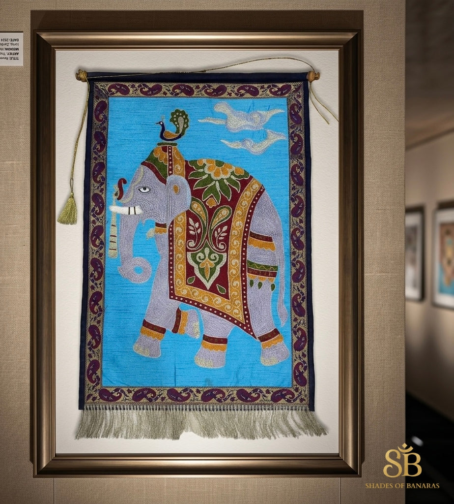 Aristocratic Soul: All-Over Embroidered Silk Couture Tapestry by Shades Of Banaras - banarasi - banarasi saree shop - banarasi saree manufacturers - banarasi saree wholesale - banaraasi sarees - banarasi sari - banarasi saris - silk saree - silk sari - wedding saree - wedding sari - designer sari - wedding collection - gifting