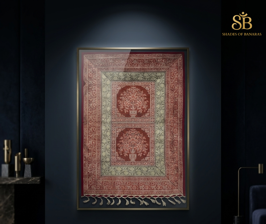 The Sovereign Heirloom:Pure Silk Couture Tapestry by Shades Of Banaras - banarasi - banarasi saree shop - banarasi saree manufacturers - banarasi saree wholesale - banaraasi sarees - banarasi sari - banarasi saris - silk saree - silk sari - wedding saree - wedding sari - designer sari - wedding collection - gifting